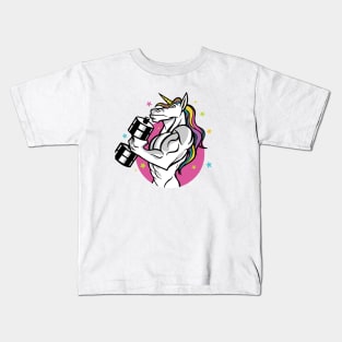 Muscular Unicorn - Funny design Kids T-Shirt